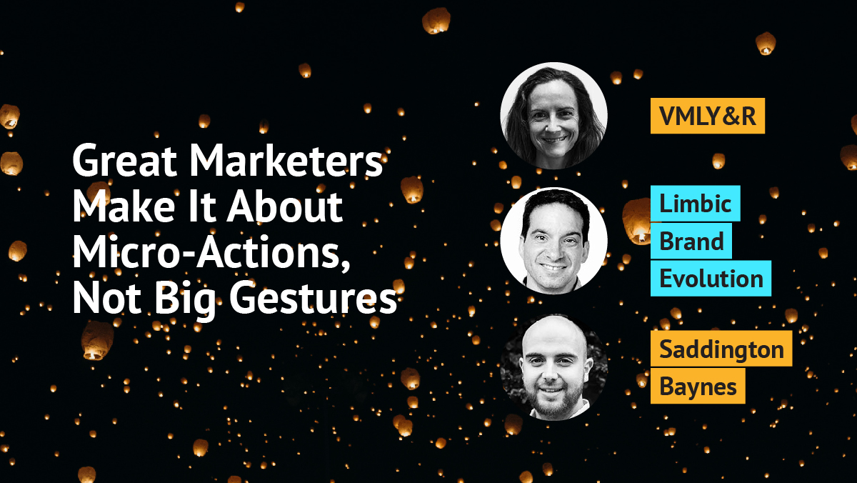 Make It About Micro-Actions, Not Big Gestures